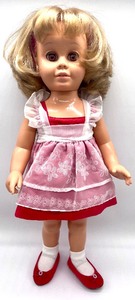 lot 235 image: Reproduction CHATTY CATHY Doll with Additional Dress - EUC