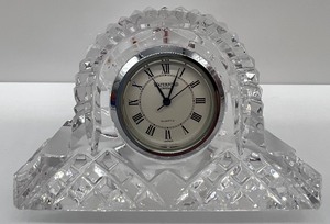 lot 258 image: Waterford Miniature Crystal Clock