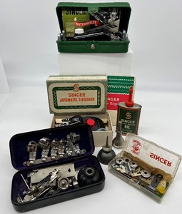 lot 286 image: Vintage Singer ZigZagger, Buttonholer and More