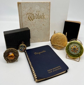 lot 288 image: Vintage Etiquette Book, Compacts and More