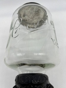 lot 72A image: Vintage Wall Mount Arcade Cast Iron Coffee Grinder with Cup