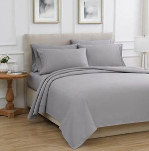 lot 38 image: Kirkland Signature 680 Thread Count 6-piece Full Sheet Set in Alloy Gray