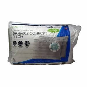 lot 42 image: Purelux Gel Memory Foam Shapeable Comfort Pillows Queen 2 Pack