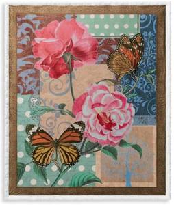lot 181 image: Butterfly Scroll Novelty Sherpa Throw