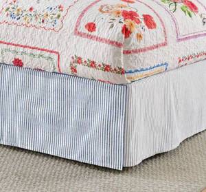 lot 173 image: Ticking Stripe Bedskirt - Queen