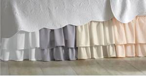lot 32 image: Cottage Voile Bedskirt - Queen White