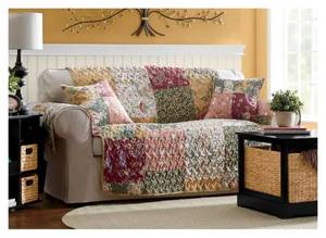lot 206 image: Quilted Furniture Protector and Pillow Cover - Loveseat