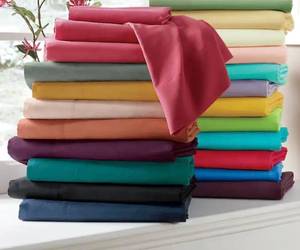 lot 219 image: Color Connection Microfiber Sheet Set - King - Navy Blue