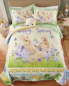 lot 250 image: Happy Spring Quilt - King