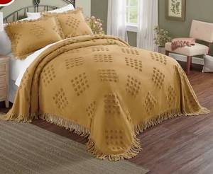 lot 256 image: Harper Chenille Bedspread - King - Marigold