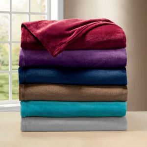 lot 262 image: Microplush Fleece Blanket - Purple - FullQueen