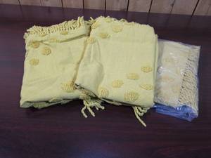 lot 293 image: Three Harper Chenille Shams - Marigold