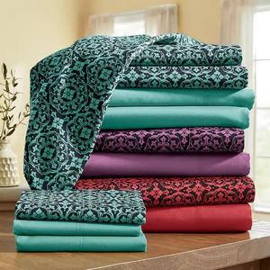 lot 277 image: Medallion 2-Pack Microfiber Sheet Set - Full - Red