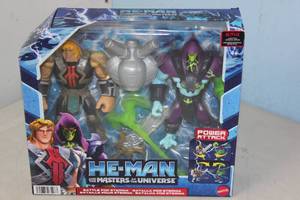 lot 35 image: NEW - He Man and the Masters of the Universe Battle for Eternia 2 Pack Action Figures