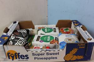 lot 41 image: Assorted Shelf Pull Food Box