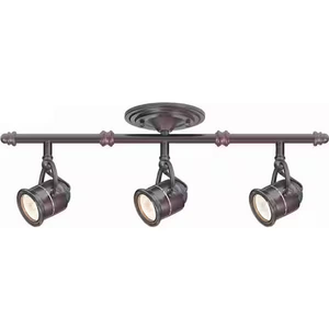 lot 5 image: NEW - Hampton Bay 3-Light Antique Bronze Ceiling Bar Track Lighting Kit 008938101295 MSRP $79.97