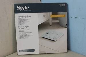 lot 133 image: NEW - Style Selections Style Selections Bath Scale Marble Swirl MSRP $19.98 047968378048