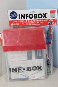 lot 144 image: NEW - 2 X Info Box Hangers