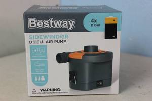 lot 161 image: NEW - Sidewinder Bestway D Cell Electric Air Pump 821808047093