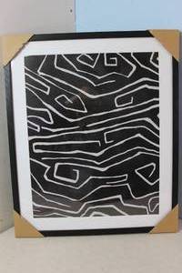 lot 163 image: NEW - Origin 21 Framed Under Glass Framed 24.2-in H x 20.2-in W Abstract Paper Print 843440143537 MSRP $39.98