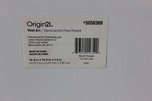 lot 164 image: NEW - Origin 21 Framed Canvas Framed 16.5-in H x 16.5-in W Abstract Print on Canvas 843440143520 MSRP $19.98