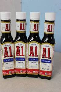 lot 176 image: 4 Bottles of A1 Steak Sauce Best By 62025