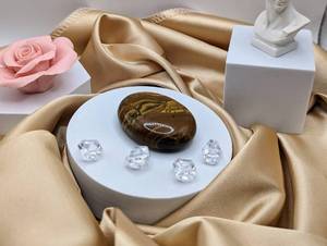 lot 244 image: NEW - Tumbled Tiger Iron Gemstone (Example Pictured - Stone May Have Slight Variations)