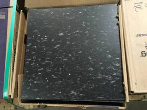 lot 19 image: Pallet of Armstrong Flooring Imperial Texture VCT 12 in. x 12 in. Classic Black Standard Excelon Commercial Vinyl Tile (45 sq. ft.  case (18 Boxes)   Customer Returns See Pictures
