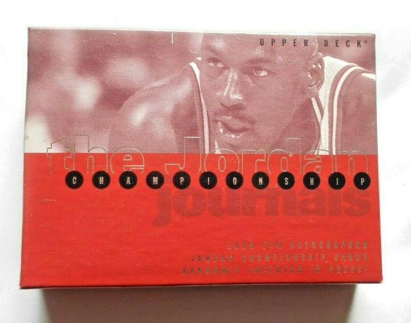 lot 64 image: 1997 Upper Deck The Jordan Championship Journals Box Set  24 (3 12x5 Cards)