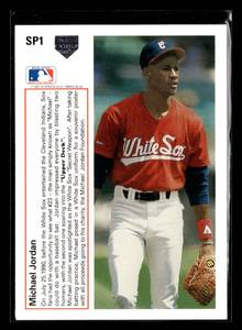 lot 25 image: 1991 Upper Deck Michael Jordan Baseball Rookie Card #SP1