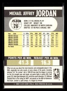 lot 39 image: 1990 Fleer Michael Jordan #26