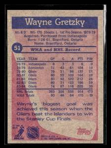 lot 42 image: 1983 Topps Wayne Gretzky #51