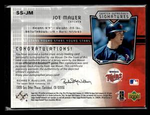 lot 74 image: 2004 SPX Autograph Jersey Joe Mauer Serial #071999