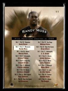 lot 97 image: 1998 Prestige Rookie Stallions Randy Moss Rookie Card #11