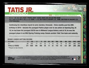 lot 119 image: 2019 Topps Holiday Metallic Fernando Tatis Jr. Rookie Card #HW126