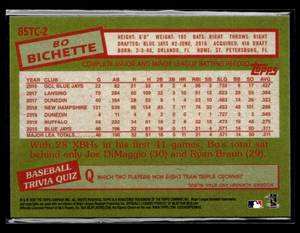 lot 123 image: 2020 Topps Chrome 1985 Bo Bichette Rookie Card #2