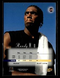 lot 133 image: 1998 Prestige Randy Moss Rookie Card #173