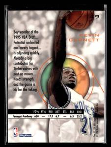 lot 148 image: 1995 E-XL Blue Kevin Garnett Rookie Card #49