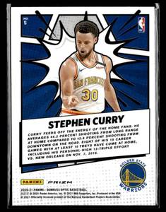 lot 153 image: 2020 Optic My House Purple Prizm Stephen Curry #5