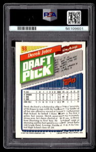 lot 172 image: PSA 8 1993 Topps Gold Derek Jeter Rookie Card #98