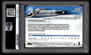 lot 174 image: PSA 9 2018 Topps Update Ronald Acuna Jr. Rookie Card #US250