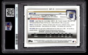 lot 175 image: PSA 9 2020 Bowman Chrome Bobby Witt Jr. Rookie Card #BCP25