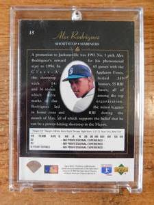 lot 5 image: 1994 SP Alex Rodriguez Rookie Card #15