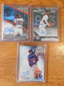 lot 14 image: (3) Minnesota Twins Top Prospect Autograph Rookie Cards