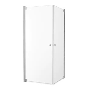 Delta Foundations 32 in. W x 71 in. H Square Corner Pivot Semi Frameless Corner Shower Enclosure in Chrome with Clear Glass