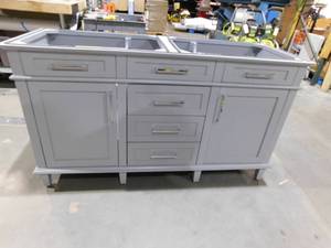 60 Gray Bath Vanity Cabinet