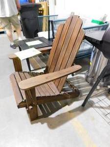 Walker Edison Furniture Company Boardwalk Dark Brown Outdoor Wood Adirondack Chair