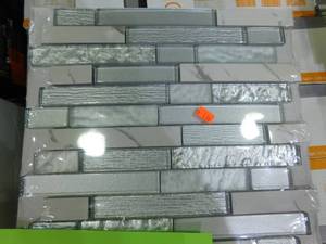 Whistler Ice Interlocking 11.81 in. X 12 in. X 8mm Glass Mesh-Mounted Mosaic Tile (9.7 Sq. Ft.  Case)