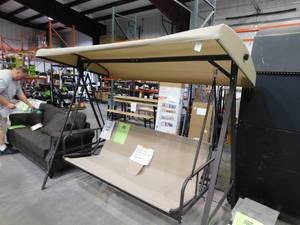 Aoodor 3-Seat Patio Swing with Canopy