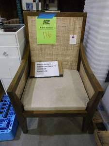 Home Decorators Collection Woven Cane Rattan Accent Armchair in Haze Brown